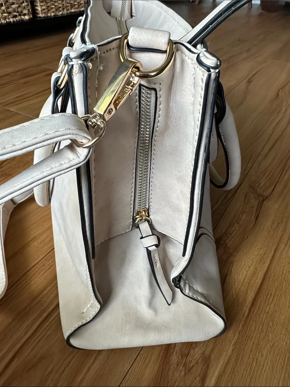 Target Cream Structured Shoulder Tote - Picture 4 of 7